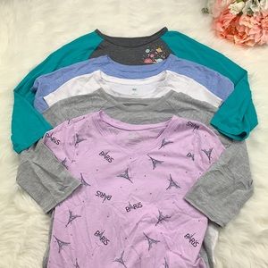 Lot of 5 girls size 10-14 Short/long sleeve shirts